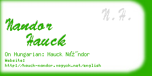 nandor hauck business card